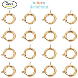 2PC 304 Stainless Steel Spring Ring Clasps Flat Round Ring Clasps