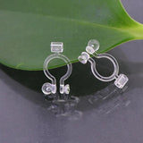 50 PCS Plastic Ear Clips for DIY Jewelry Making, Transparent Earring Accessories