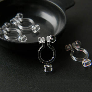 50 PCS Plastic Ear Clips for DIY Jewelry Making, Transparent Earring Accessories