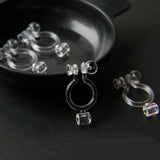 50 PCS Plastic Ear Clips for DIY Jewelry Making, Transparent Earring Accessories