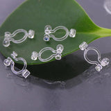 50 PCS Plastic Ear Clips for DIY Jewelry Making, Transparent Earring Accessories