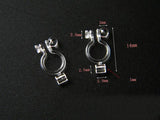 50 PCS Plastic Ear Clips for DIY Jewelry Making, Transparent Earring Accessories