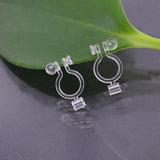 50 PCS Plastic Ear Clips for DIY Jewelry Making, Transparent Earring Accessories