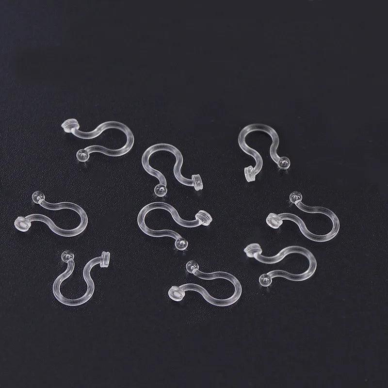 50 PCS Transparent Ear Clip Jewelry Making DIY Component