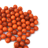 Natural Coral Round Beads 7mm Half Hole for Jewelry Making DIY