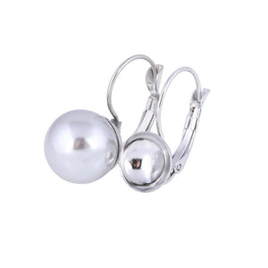 20pcs Stainless Steel 8mm 10mm Cup Pearl Earring Base Setting Blanks DIY
