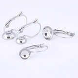 20pcs Stainless Steel 8mm 10mm Cup Pearl Earring Base Setting Blanks DIY