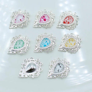 10pcs 26*32mm Silver Alloy Crystal Clothing Box Decoration DIY Jewelry