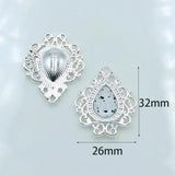 10pcs 26*32mm Silver Alloy Crystal Clothing Box Decoration DIY Jewelry