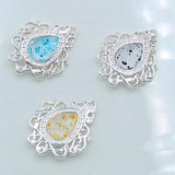 10pcs 26*32mm Silver Alloy Crystal Clothing Box Decoration DIY Jewelry
