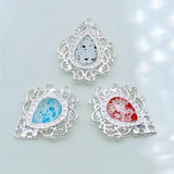 10pcs 26*32mm Silver Alloy Crystal Clothing Box Decoration DIY Jewelry