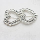 Metal Heart Rhinestones for Sewing Decorative Clothes Accessories