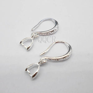 10X 925 Silver/18K DIY Jewelry Making Earrings Matte Surface Clip Hooks