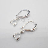10X 925 Silver/18K DIY Jewelry Making Earrings Matte Surface Clip Hooks