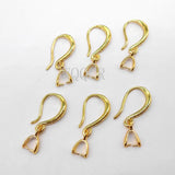 10X 925 Silver/18K DIY Jewelry Making Earrings Matte Surface Clip Hooks