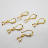 10X 925 Silver/18K DIY Jewelry Making Earrings Matte Surface Clip Hooks