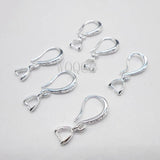 10X 925 Silver/18K DIY Jewelry Making Earrings Matte Surface Clip Hooks