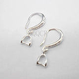 10X 925 Silver/18K DIY Jewelry Making Earrings Matte Surface Clip Hooks