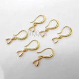 10X 925 Silver/18K DIY Jewelry Making Earrings Matte Surface Clip Hooks