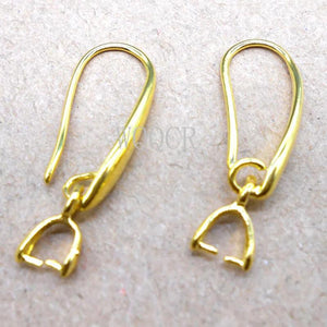 10X 18K Matte Clip Hooks Earring Making Supplies