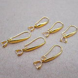 10X 18K Matte Clip Hooks Earring Making Supplies