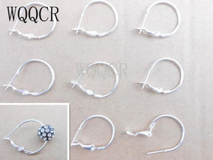 Smooth Face Ring 50PCS Earrings DIY Jewelry Results Silver