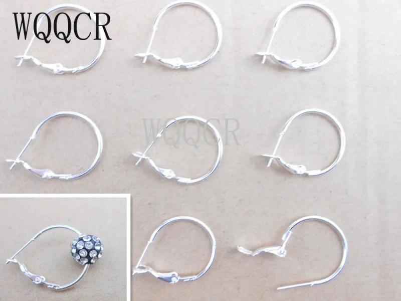 Smooth Face Ring 50PCS Earrings DIY Jewelry Results Silver