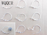 Smooth Face Ring 50PCS Earrings DIY Jewelry Results Silver