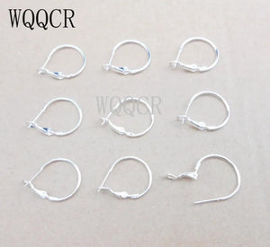 Smooth Face Ring 50PCS Earrings DIY Jewelry Results Silver