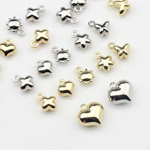 10pcs Crucifix Butterfly Heart Shape Stars Earring Necklace DIY