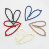 10pcs Heart Shape Hollow Keychain Stainless Steel Cat Bracelet DIY Ornaments