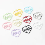 10pcs Heart Shape Hollow Keychain Stainless Steel Cat Bracelet DIY Ornaments
