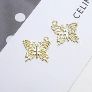 10pcs Love Heart Butterfly Star Pendants for DIY Jewelry Making