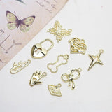 10pcs Love Heart Butterfly Star Pendants for DIY Jewelry Making