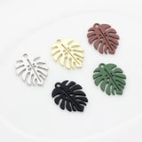 10pcs Leaf Hollow Pendant Keychain Earring Necklace DIY Supplies