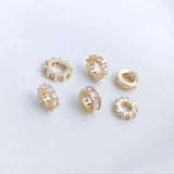 4PCS 14K Filled Zircon Spacer DIY Jewelry Accessories Gasket Loose Bead