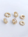 4PCS 14K Filled Zircon Spacer DIY Jewelry Accessories Gasket Loose Bead