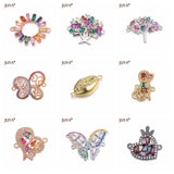 Copper Zircon Crystal Turtle Charm Connect for DIY Bracelets Necklaces