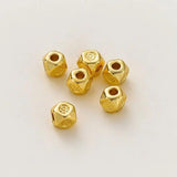 20pcs/lot 14K 18K Plated 3.5mm Antique Polygon Metal Loose Beads Seed Beads