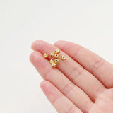 20pcs/lot 14K 18K Plated 3.5mm Antique Polygon Metal Loose Beads Seed Beads
