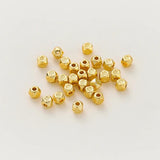20pcs/lot 14K 18K Plated 3.5mm Antique Polygon Metal Loose Beads Seed Beads