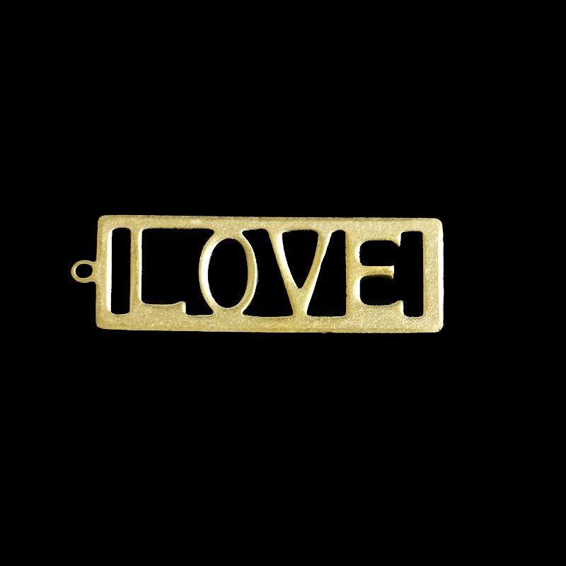 DIY Single Hole Hollow Heart Earring Pendant for Jewelry Making