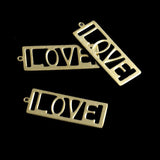DIY Single Hole Hollow Heart Earring Pendant for Jewelry Making