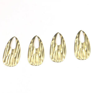 Non-Porous Crumpled Hollow Drop-Shaped Pendant DIY Earrings Necklace Jewelry