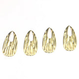 Non-Porous Crumpled Hollow Drop-Shaped Pendant DIY Earrings Necklace Jewelry