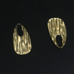 Non-Porous Crumpled Hollow Drop-Shaped Pendant DIY Earrings Necklace Jewelry