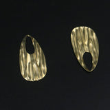 Non-Porous Crumpled Hollow Drop-Shaped Pendant DIY Earrings Necklace Jewelry