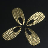 Non-Porous Crumpled Hollow Drop-Shaped Pendant DIY Earrings Necklace Jewelry