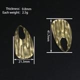 Non-Porous Crumpled Hollow Drop-Shaped Pendant DIY Earrings Necklace Jewelry