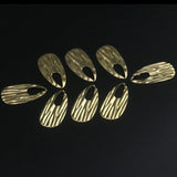Non-Porous Crumpled Hollow Drop-Shaped Pendant DIY Earrings Necklace Jewelry